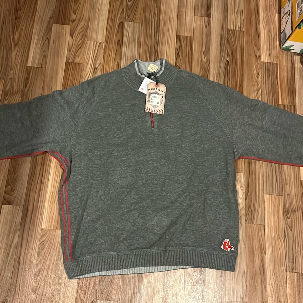 NWT quarter zip up Boston red socks sweater